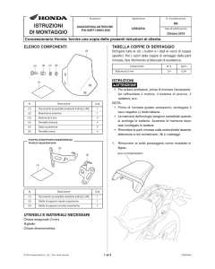 Honda 08R74-MKN-D5 kit per il montaggio del cupolino originale alto scuro su moto CB650R dal 2019