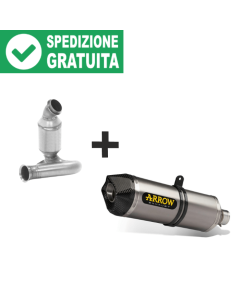 Arrow raccordo 71719MI più terminale 71904AK per KTM 890 SMT e Adventure R dal 2021 al 2023.