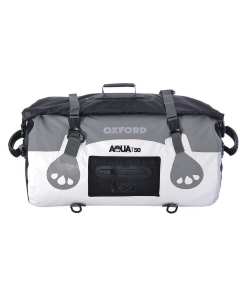 OXFORD Aqua T50 OXF.00.OL971 borsa da sella impermeabile colore antracite-bianco, adatta a quasi tutti i tipi di moto e scooter.