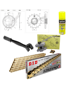 Did 376374000 kit trasmissione Professional per BMW S 1000 RR 23-24