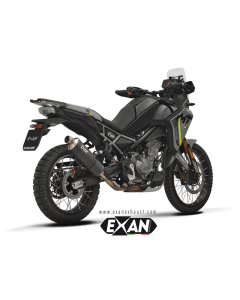 Exan XCF04-00-ORC terminale OV-Rally in carbonio per CFMoto 450MT dal 2025.