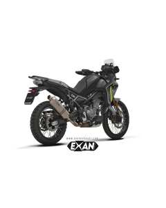 Exan XCF04-00-XRT terminale X-Rally in titanio per CFMoto 450MT 2025.