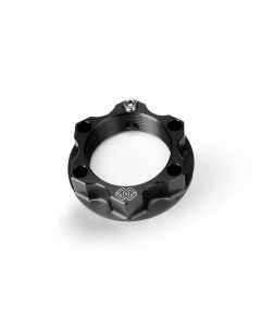 Gilles Tooling ACMA-28-10 dado superiore piastra forcella nero in alluminio M28 per moto.