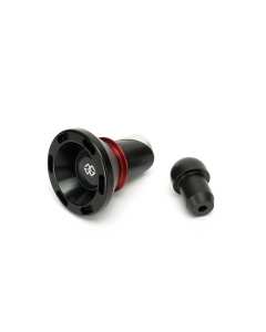 Gilles Tooling GTA-F-BM01 tamponi asse anteriori nero/rosso per BMW S 1000 RR e M 1000 RR dal 2025.