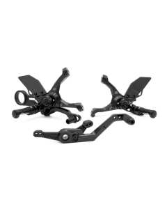 Gilles Tooling MUE2-BM06-B pedane rearset nere per BMW S 1000 RR / M 1000 RR dal 2025.