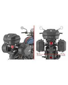 Givi PLO9063MK telaietti laterali monokey per Royal Enfield Bear 650.