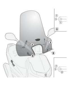 GIVI A1117A Kit di attacchi specifico per 1117A per scooter, Honda SH 125 I-150 I ABS anno 2012-2016 e Honda SH 125 I-150 2017/19