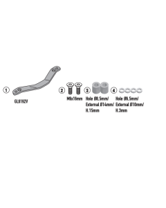 kit per montare la piastra KRA5143 su BMW C400X dal 2025 Kappa 5148KITK.