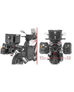 Givi PLO9352CAM telaietti porta valigie laterali Outback Evo Smart per Moto Morini X-Cape 700 dal 2025.