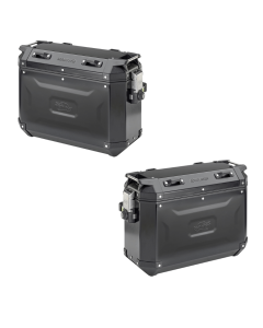 Kappa KVG37BPACK2 coppia di valigie K'Voyager in alluminio nero da 37 litri.