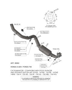LeoVince 14046 Nero terminale omologato Honda X-ADV 750 dal 2025.