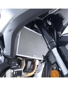R&G RGRAD0288TI protezione radiatore in alluminio finitura titanio per Honda NT1100 DCT dal 2025 con sospensioni elettroniche.