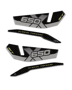 Adesivi fluo per i paramani della moto QJMotor SVT 650 X.