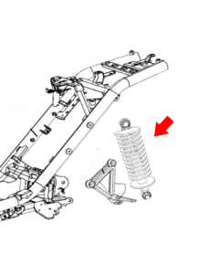 Super Soco 52400-TBG-C000-M2 ammortizzatore per scooter Super Soco CPX