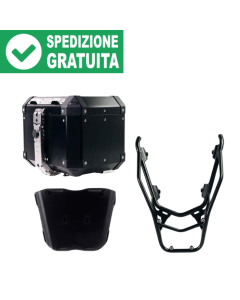 Unit Garage AL3_BL+4004 portapacchi, piastra e bauletto Atlas neri per Bmw R1300GS.