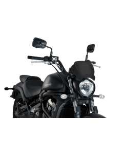 Puig 9804 carenatura frontale in alluminio nero per moto Kawasaki Vulcan S 650 dal 2019
