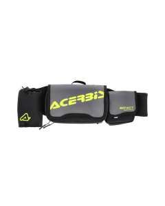 Acerbis 0026165-319 marsupio impact logo bianco grigio con scritta gialla.