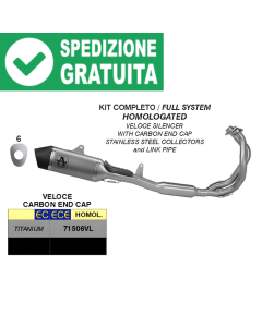 Arrow 71506VL kit omologato terminale titanio per Ninja 650 dal 2024.