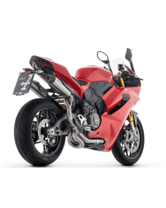 Arrow 77004PR terminali Round Sil titanio racing dx+sx con fondello carby Ducati Panigale V2 / V2S dal 2025.