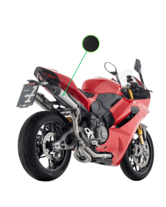 Arrow 77004PRN terminali Round Sil titanio Dark racing dx+sx con fondello carby Ducati Panigale V2 / V2S dal 2025.