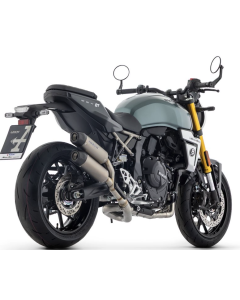 Arrow 77510PR Kit completo con terminali Round-Sil in titanio con fondello carby per Suzuki GSX-8T / GSX-8TT dal 2025.