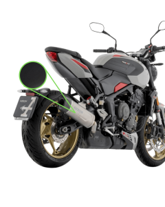 Arrow 77513AKN terminale Indy Race EVO alluminio Dark con fondello carby per Triumph Trident 800 dal 2026.