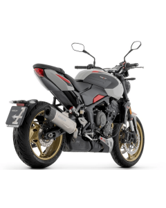 Arrow 77513PK terminale Indy Race EVO titanio con fondello carby per Triumph Trident 800 dal 2026.