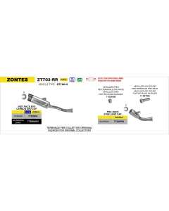 Terminale Arrow Indy Race EVO per Zontes ZT703-RR