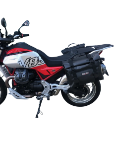 Bags & Bike AMIA V85-05 coppia borse modello Amiata per Moto Guzzi V85 Strada e TT dal 2025.