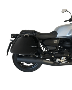 Bags & Bike coppia borse laterali Scrambler con logo Moto Guzzi V7 850 dal 2025.