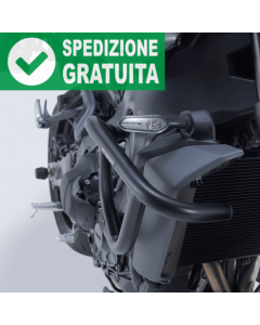 Coppia di barre paramotore tubolari SW-Motech SBL.06.036.10000/B in acciaio nero per la moto Yamaha MT-09 dal 2024.