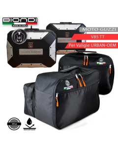 Biondi 5535028 tris borse interne DX SX e beauty per valigie originali Urban su Moto Guzzi V85 TT.