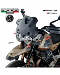 Biondi 8010517 cupolino Sport nero satinato per Moto Guzzi V85 TT dal 2024.