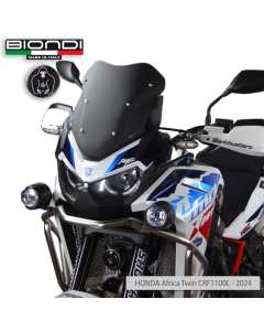 Biondi 8010531 cupolino nero satinato Sport per Honda Africa Twin CRF1100L dal 2024.