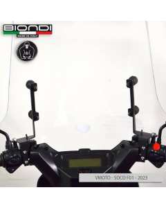 Biondi 8500474 attacchi parabrezza PRO su VMOTO Soco F01.