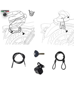 Biondi SC0008 antifurto casco e giacca per Benelli TRK 702 X.