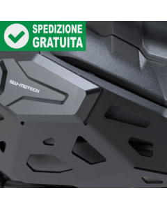 Protezioni paratestate SW-Motech MSS.07.975.10100/B in alluminio anodizzato di colore nero per la moto BMW R 1300 GS.