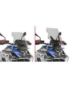 Cupolino fumè per BMW R 1300 GS con radar Kappa kD5143S.
