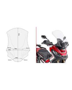 GIVI D1156ST Parabrezza specifico trasparente per HONDA X-ADV 750 anno (17 > 19)