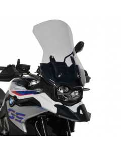 Cupolino maggiorato in colorazione fumè stile Touring Ermax 0110045-54 studiato per essere montato sulle moto Bmw F850GS eF850GS Adventure.