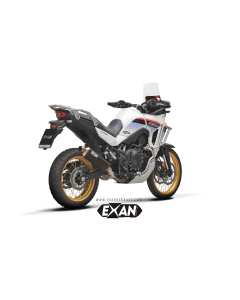 Exan XH20-00-XRN X-Rally terminale in acciaio inox nero per Honda XL750 Transalp.