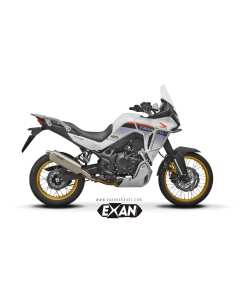 Exan XH20-00-XRI X-Rally terminale in acciaio satinato per Honda XL750 Transalp.