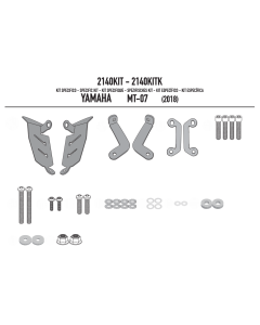 Givi 2140KIT kit per montare i telaietti TE2140 senza l'attacco bauletto 2140FZ su Yamaha MT-07 dal 2021