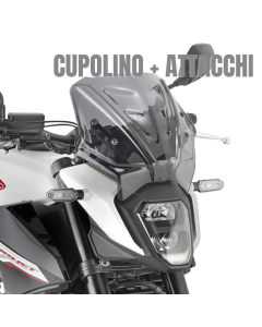 Honda CB500 Hornet cupolino e attacchi Givi 3122S e A1206A.