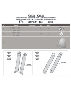 Givi A7053A attacchi parabrezza 7053A per Sym Symphony 50-125-150-151