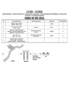 Givi LS1203 kit aggancio faretti per la moto Honda NX500.