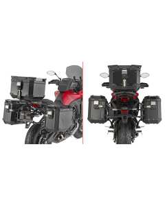 Givi PLO2177CAM telaietti porta valigie laterali Outback Evo smart per Tracer 7 dal 2025.
