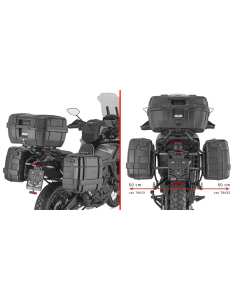 Givi PLO7607MK telaietti porta valigie laterali monokey per Zontes 703F.