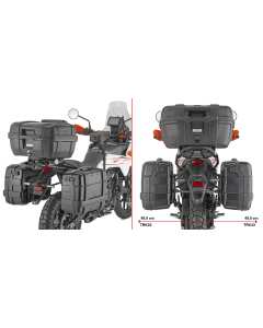 Givi PLO7718MK telaietti porta valigie laterali monokey per KTM 390 Adventure X dal 2025.