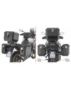 Givi PLO9264MK telaietti porta valigie laterali monokey per Voge Valico 800 Rally.
